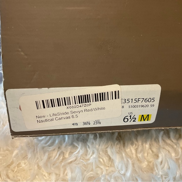 🩷🎉2xHP - Best in Shoes🎉 🩷LifeStride Sevyn Red/White Nautical Canvas 6.5M - Picture 5 of 7